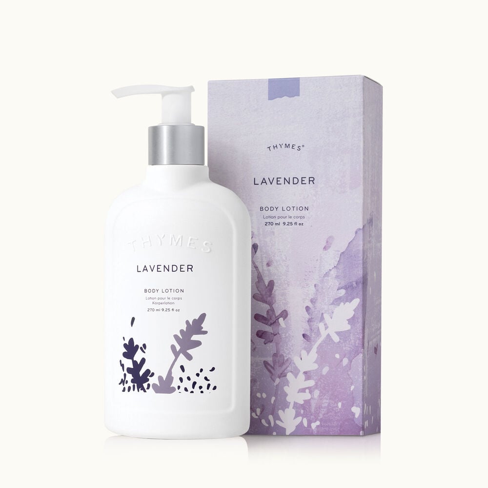 Thymes Lavender Body Lotion with Art Packaging and Box full size image number 0